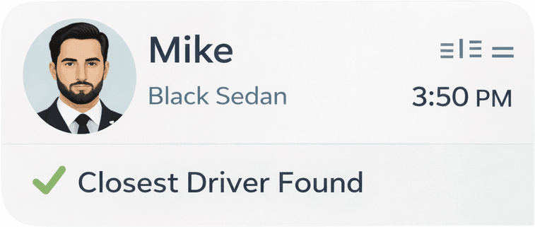 Driver Mike - Closest Driver Found
