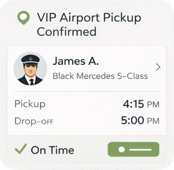 VIP Airport Pickup Confirmed